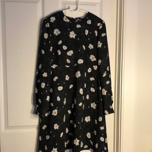 Carven Long sleeve floral dress